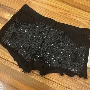 Forever 21 Women's Sequins Black Shorts